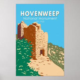 Poster Monumento Nacional Hovenweep Vintage