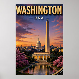 Poster Monumentos do Capitólio da Linha do Horizonte de W