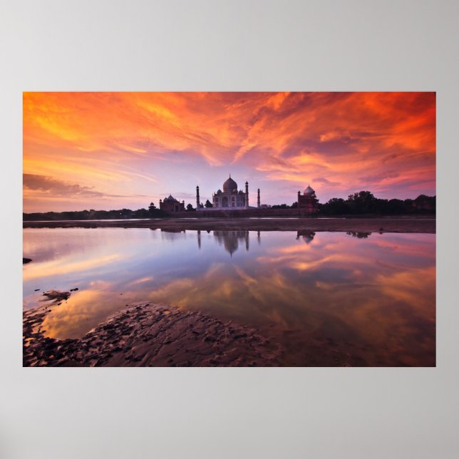Poster Monumentos | Taj Mahal Sunset (Frente)