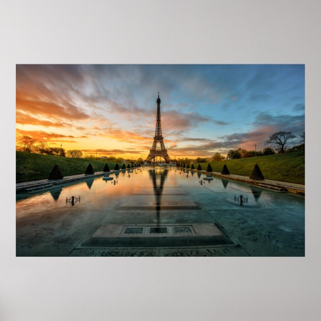 Poster Monumentos | Torre Eiffel Sunrise (Frente)