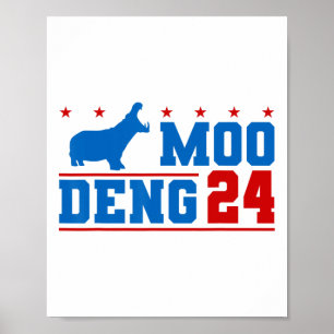 Poster Moo Deng 24 Engraçado Hippo Moo Deng Zoo Hippopota