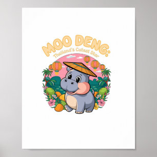 Poster Moo Deng, estrela mais bonita da Tailândia, Bouncy
