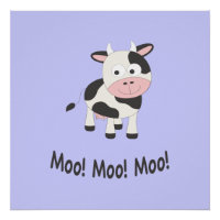 Moo Moo Moo Cute Cartoon