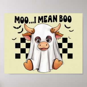 Poster Moo, quero dizer, Dia de as Bruxas engraçado de va