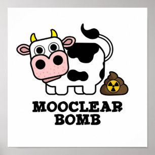 Poster Mooclear Bomba Funny Cow Pun