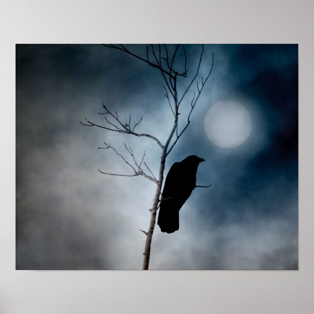Póster Moody Crow Moon (Frente)