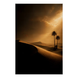 Póster Moody Desert Dunes & Palms