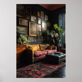Poster Moody Eclectic Gallery Wall Living Room