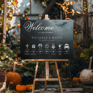 Poster Moody Midnight Bat e Ordem de Eventos Escuros