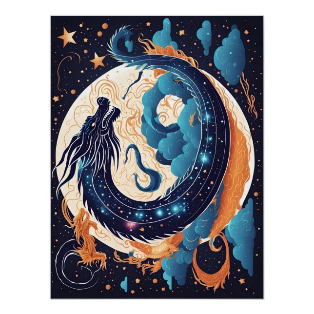 Póster moon dragon poster (Frente)