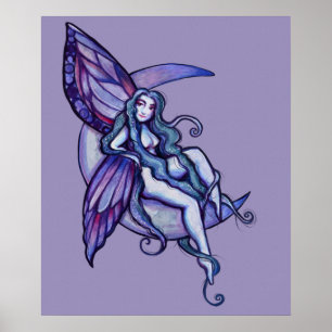 Poster Moon Fairy Moon Child Faerie Art Fae