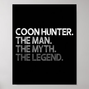 Poster Moon Hunter Racoon Caça O Homem Mito Legenda Gif
