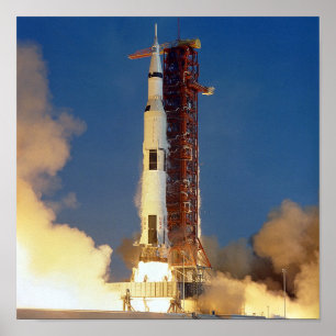 Poster Moon Mission Spacecraft Ground View