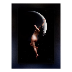 Póster Moon Nymph por Luis Ricardo Falero