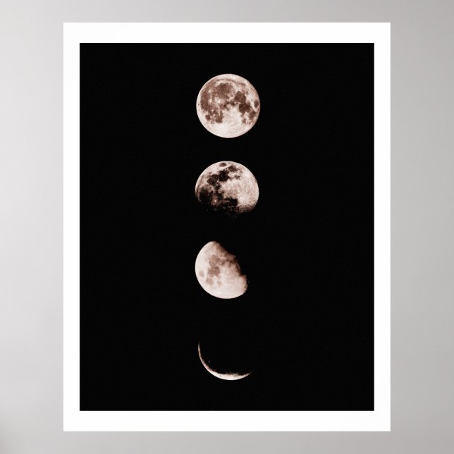 Poster Moon Phases Wall Art - Celestial Home Decor (Frente)