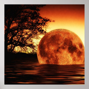 Poster Moon River Falling