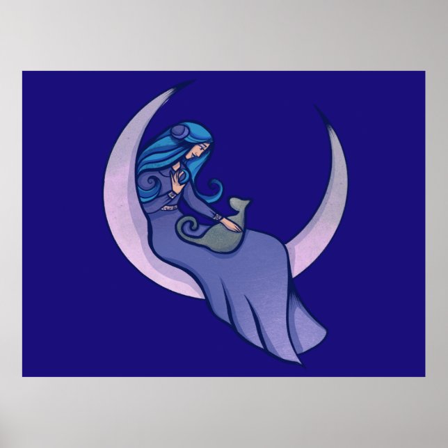 Poster Moon Witch MoonChild Pagan Wicca (Frente)