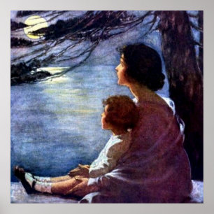 Poster "Moonbeams" por Jessie Willcox Smith