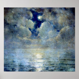 Poster Moonlight Through the Clouds