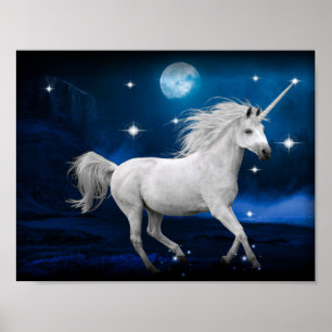 Poster Moonlight Unicorn