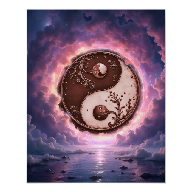 Póster Moonlit Balance – Yin Yang of Eternal Light.  (Frente)