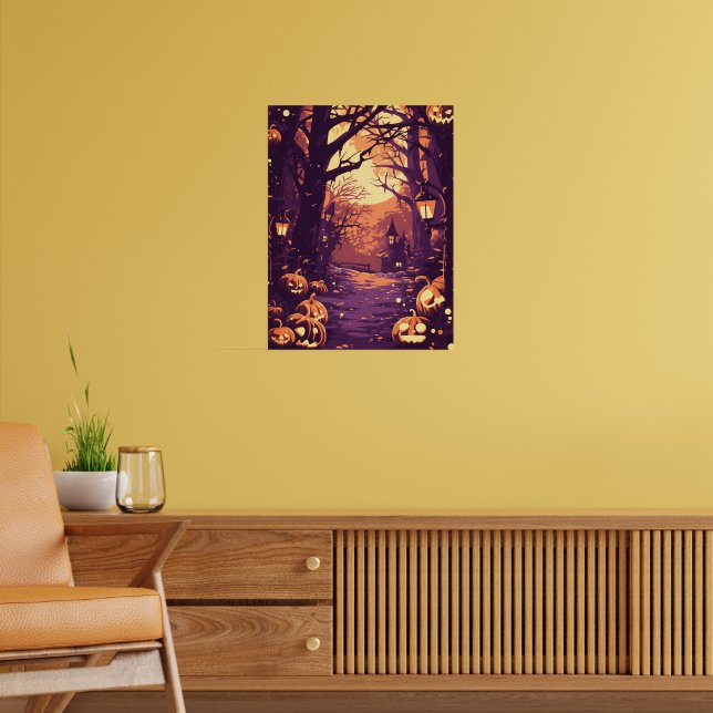 Poster Moonlit Haunted House Pathway (Sala de Estar 2)
