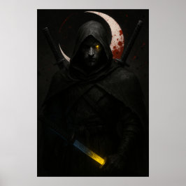 Poster Moonlit Shadow Ronin