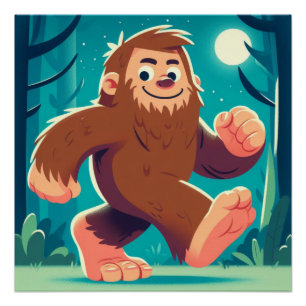 Póster Moonlit Stroll: O Feliz Pé-Grande