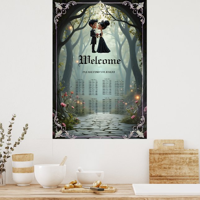 Poster Moonlit Vows – A Cute Gothic Wedding Moment.  (Cozinha)