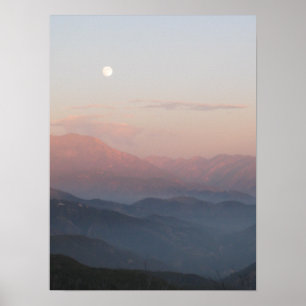 Poster Moonrise da montanha de San Bernardino
