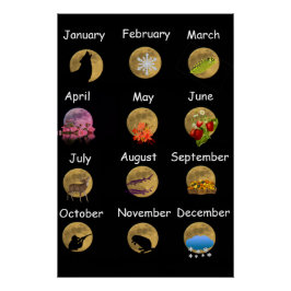 Póster Moons de cheio indianos