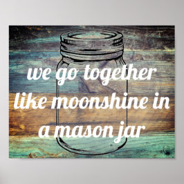 Poster Moonshine Mason Jar