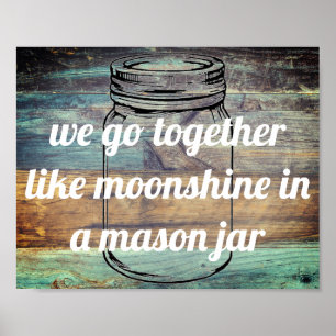 Poster Moonshine Mason Jar