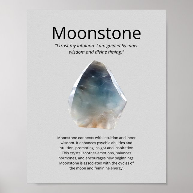 Poster Moonstone Crystal Significa (Frente)