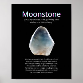 Poster Moonstone Crystal Stone Significa
