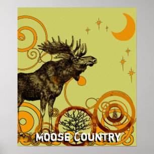 Póster Moose Country
