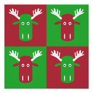 Póster Moose Head Pop Art poster