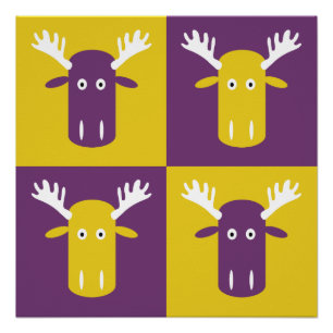 Póster Moose Head Pop Art poster