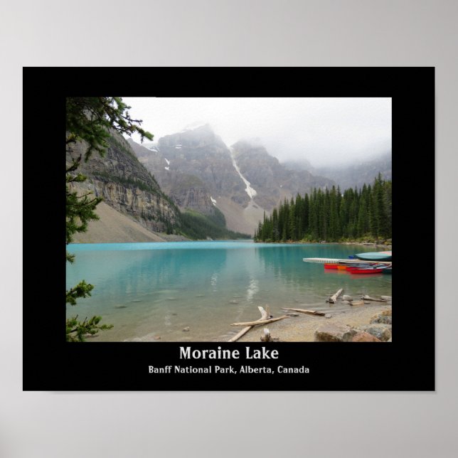 Poster Moraine Lake, Alberta, Canada Landscape Design Po (Frente)