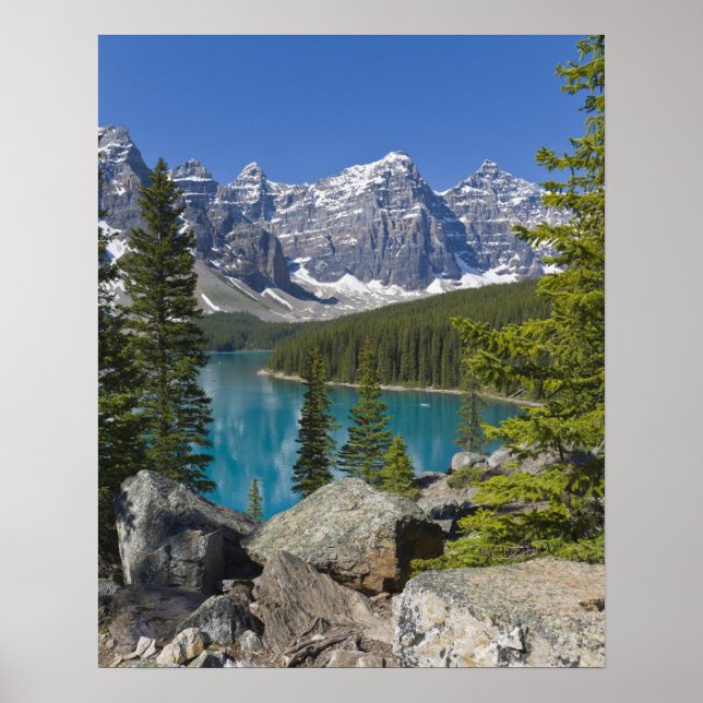 Póster Moraine Lake, Canadian Rockies, Alberta, Canadá (Frente)