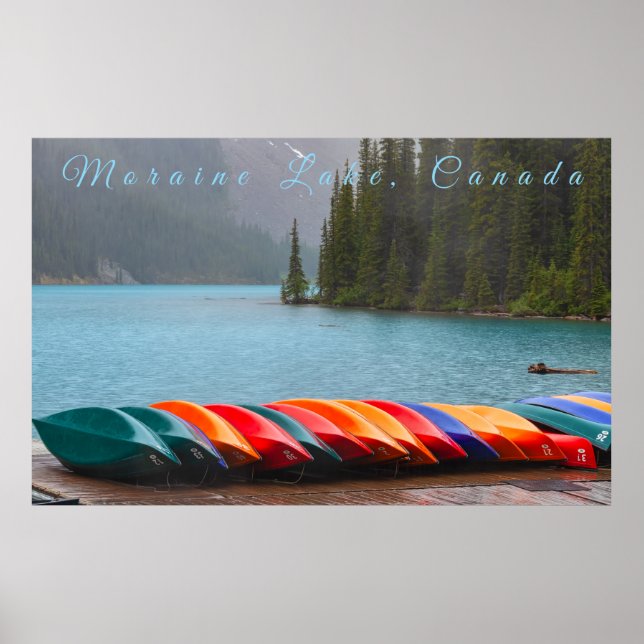 Poster Moraine Lake Canoes (Frente)