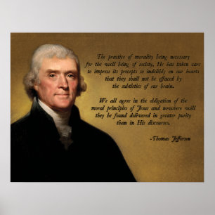 Póster Moralidade do cristão de Jefferson