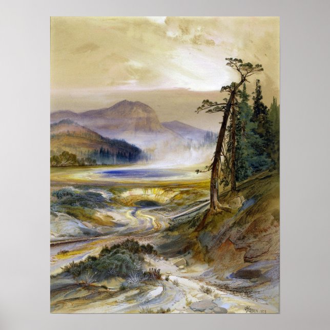 Poster Moran - Geyser Excelsior Parque Yellowstone (Frente)