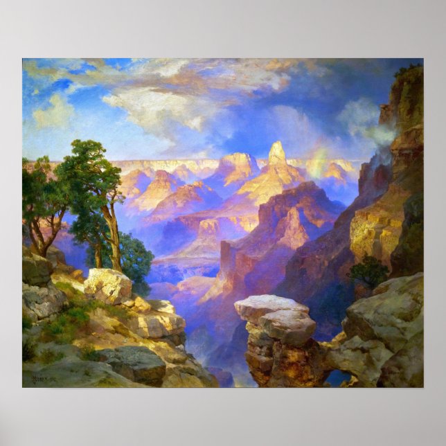 Poster Moran - Grand Canyon com Arco-Íris (Frente)