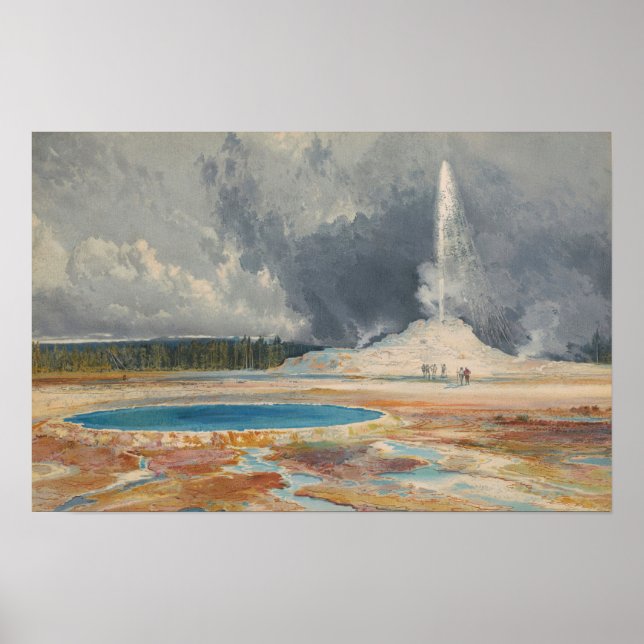 Poster Moran - O gêiser Castle Upper Geyser Park (Frente)