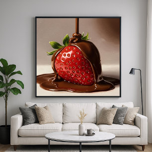 Poster Morango de chocolate