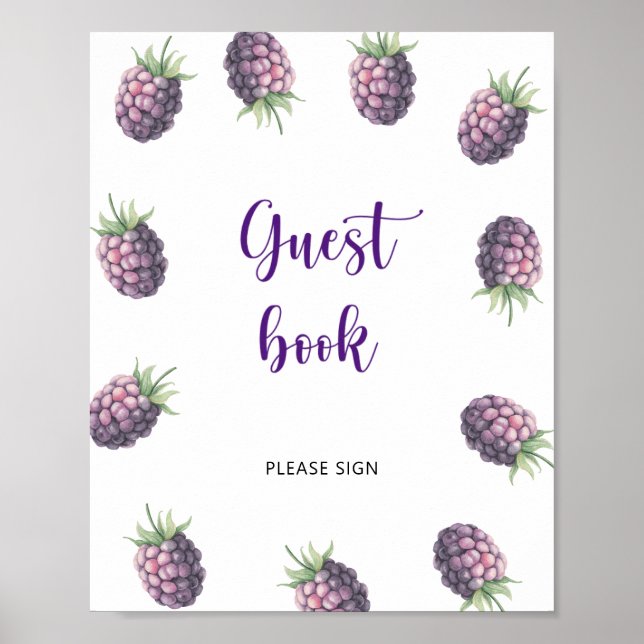 Poster Morango doce \ Livro convidado (Frente)