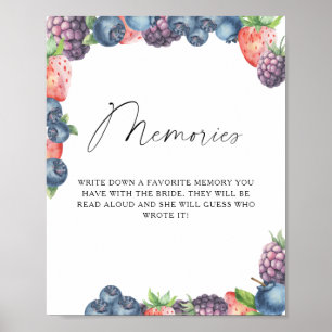 Poster Morango doce - memórias com noiva