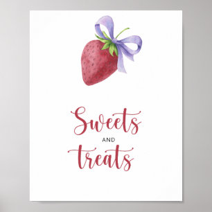 Poster Morango - doces e chás de fraldas