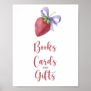Poster Morango e arco - livros cartões e presentes